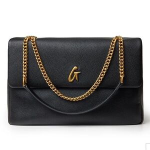 Glamaholic Black Shoulder Bag with Gold Chain